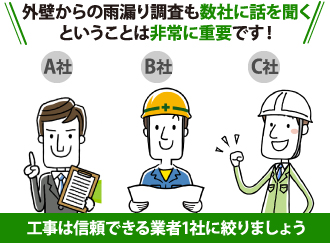 工事は信頼できる業者1社に絞りましょう